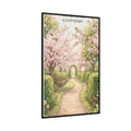 Matte Canvas Framed - Spring Blossom Pathway — Black / 1.25"...
