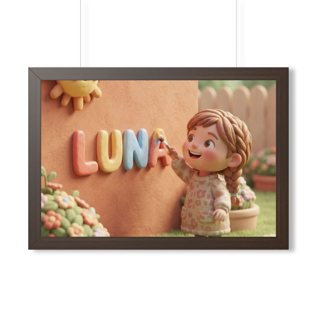 Framed Horizontal Poster - Luna Clay Sunshine — Walnut... |...