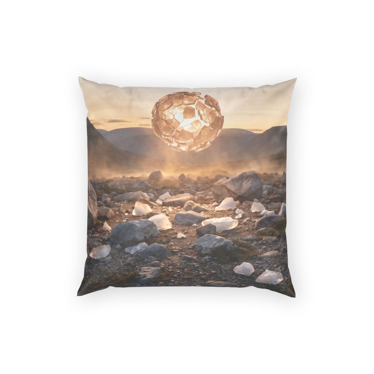 Poly Velvet Pillow - Frozen Peak | Echovira Gallery