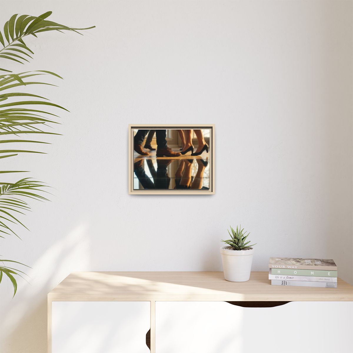 Matte Canvas, Framed - Golden Hour Reflections Cinematic Art...