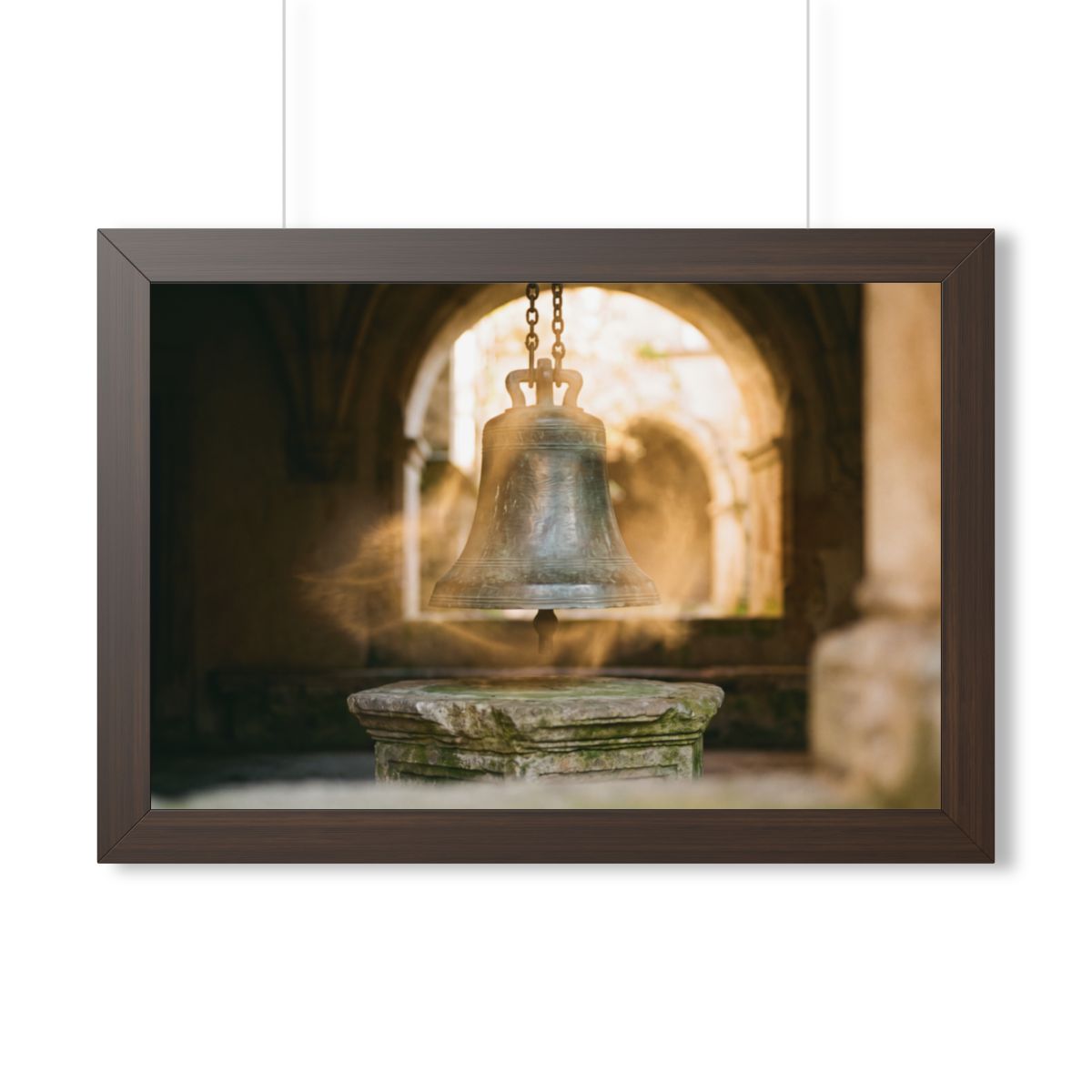 Framed Horizontal Poster - Cloister Bell — Walnut (14×11......