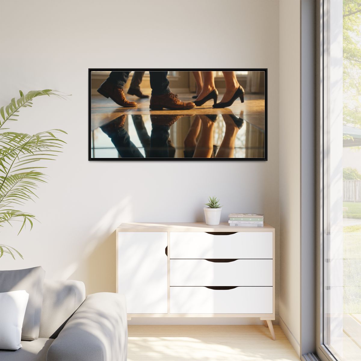 Matte Canvas, Framed - Golden Hour Reflections Cinematic Art...
