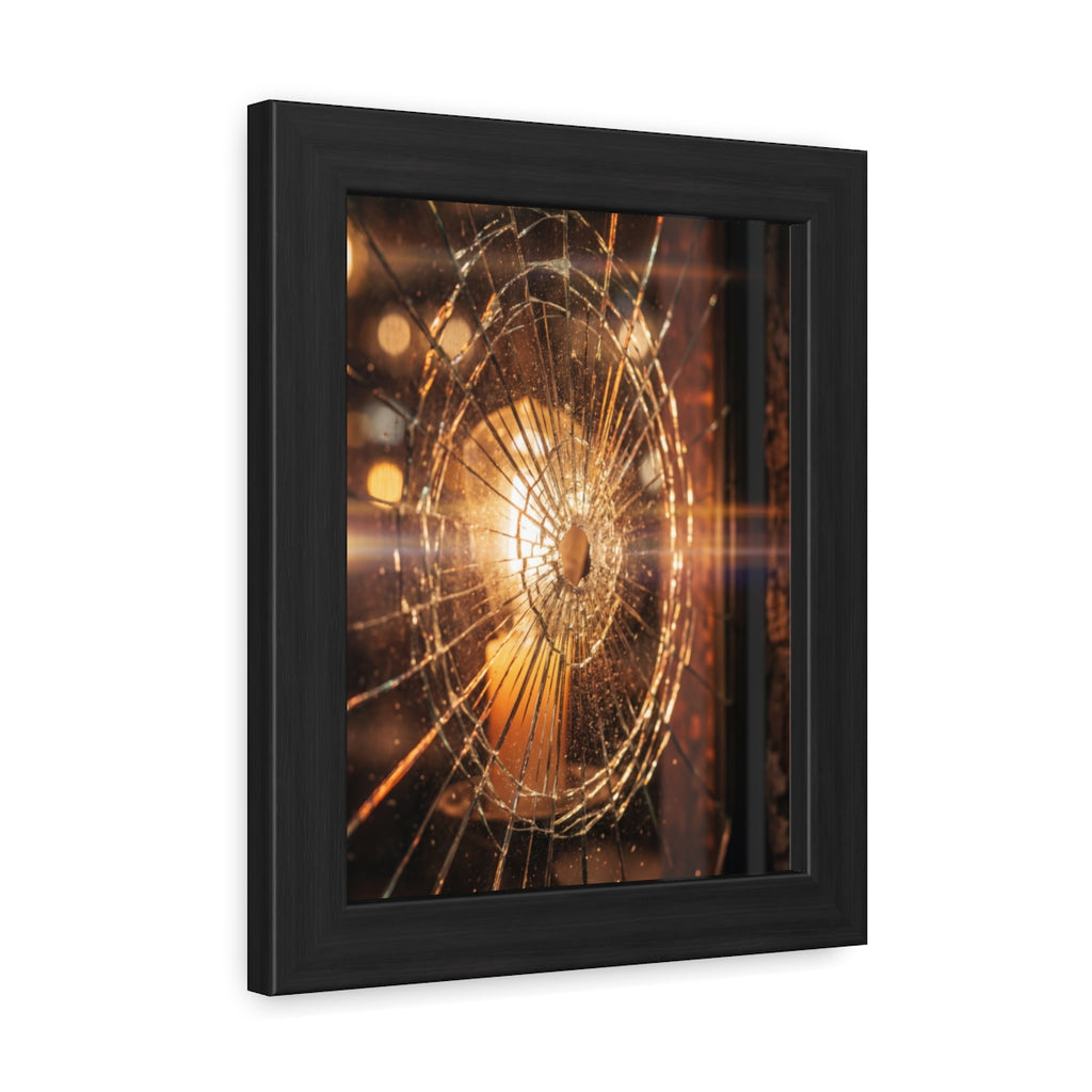 Framed Poster - Moody Fractured Glass — Portrait