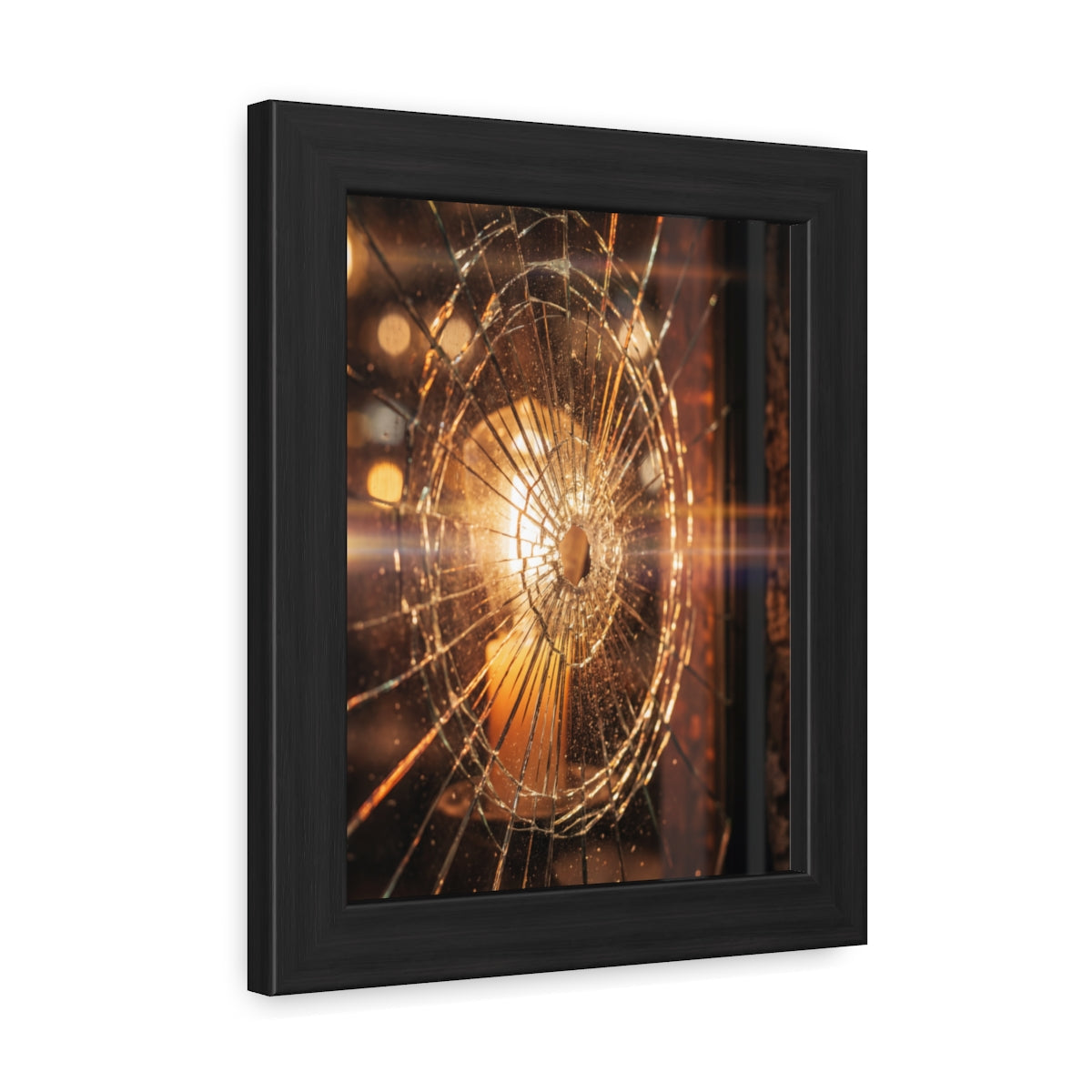 Framed Poster - Moody Fractured Glass — Portrait