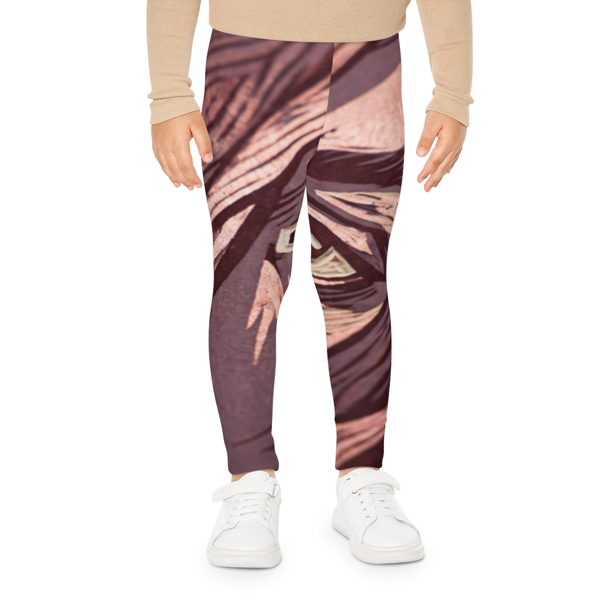 Leggings bambini occhio mistico effetto xilografia