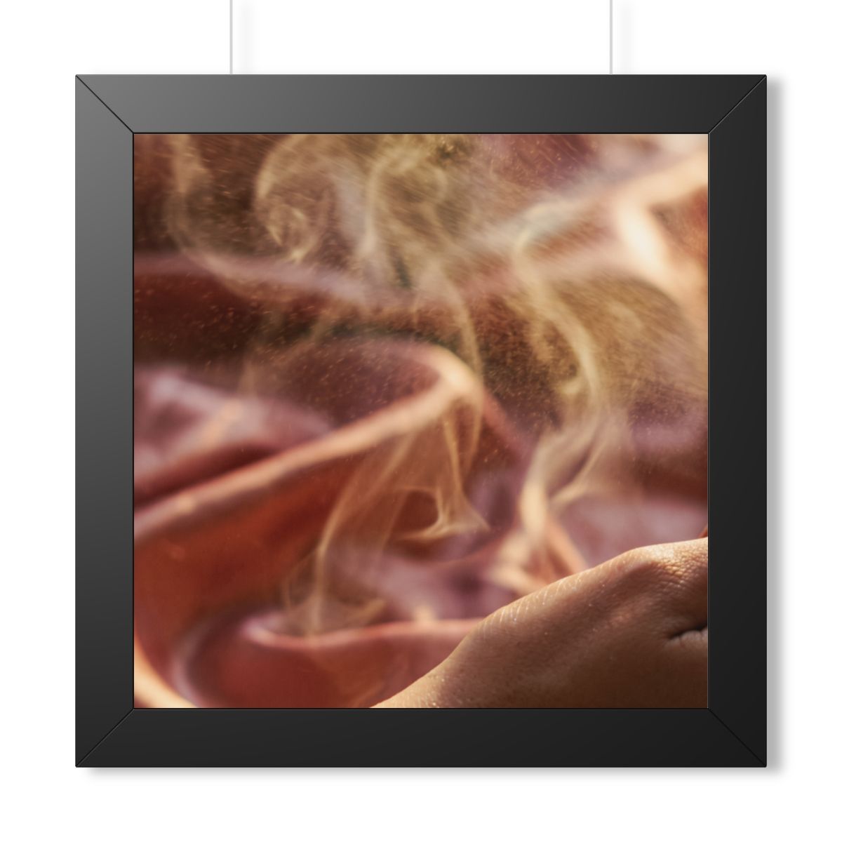 Framed Vertical Poster - Golden Mist Perfume Ritual Art —......