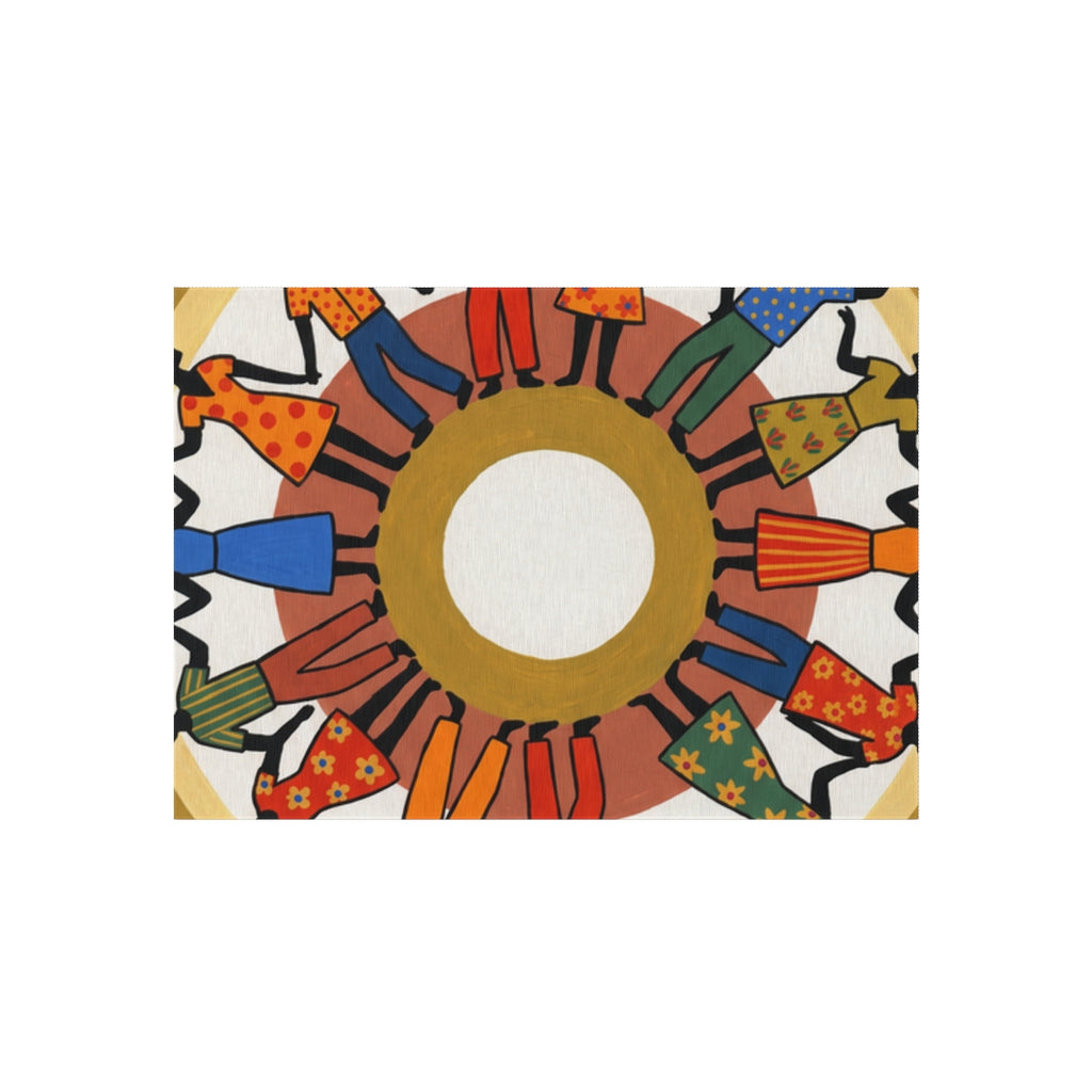 Outdoor Rug - Unity Mandala Folk Art | Echovira Gallery
