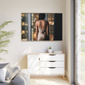 Matte Canvas, Framed - Rainy City lights Glow — Natural /......