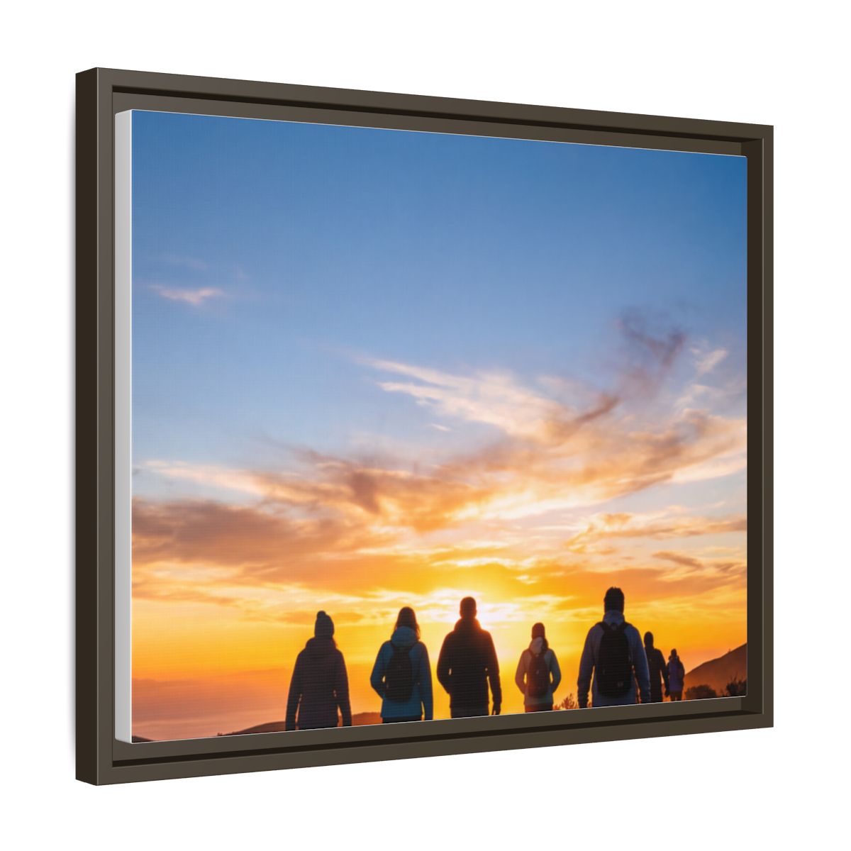 Framed Canvas - Sunset Silhouette