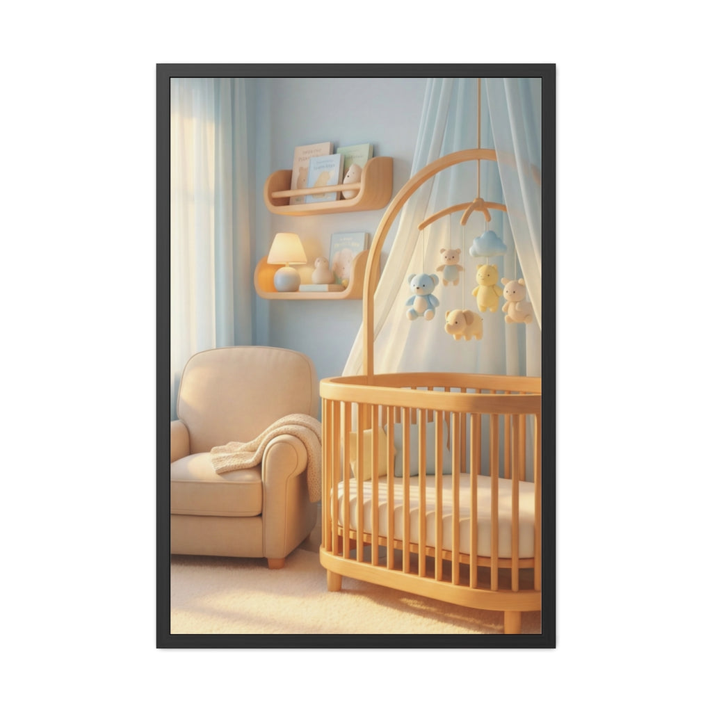 Framed Posters - Dreamy Serene Nursery Art — Portrait (8×12...