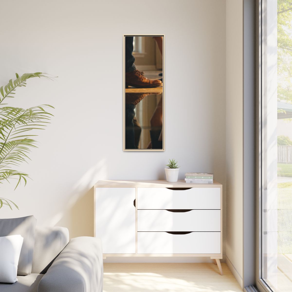 Matte Canvas, Framed - Golden Hour Reflections Cinematic Art...