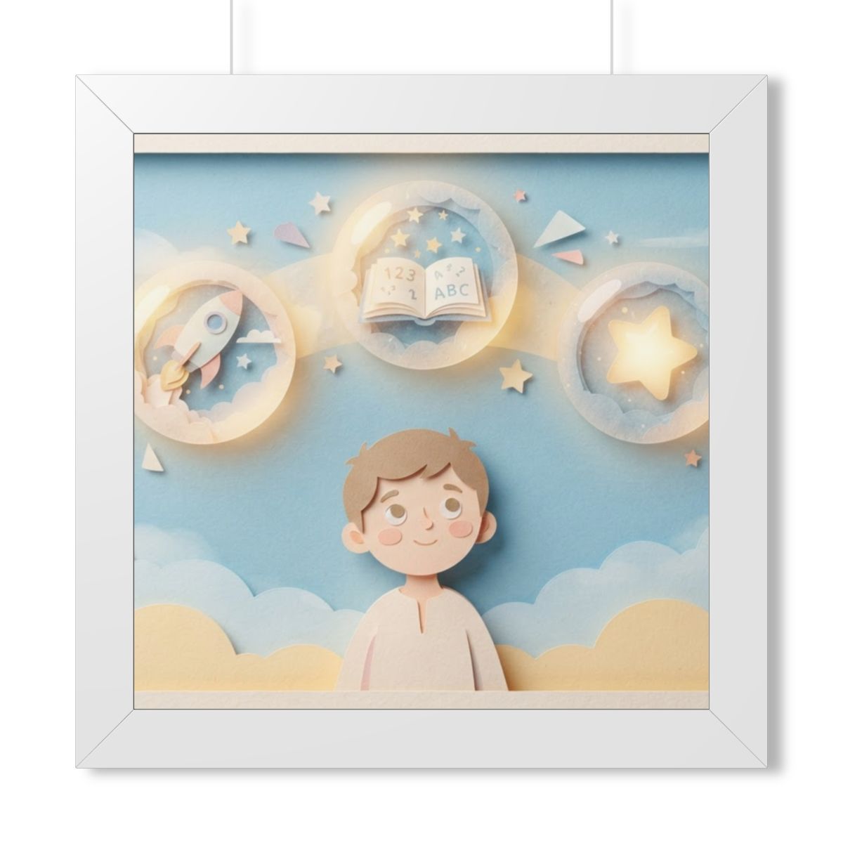 Framed Horizontal Poster - Sky Wonder — White (14×11, 16×12...
