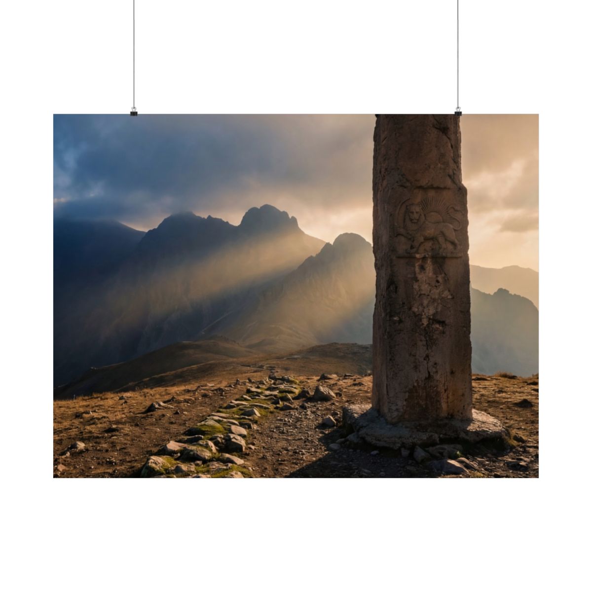 Matte Horizontal Posters - Mystic Monolith Ancient Persian...
