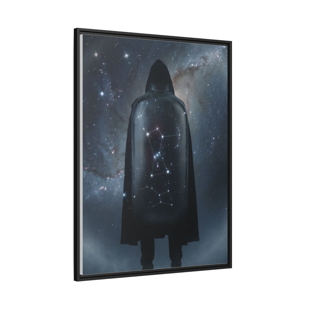 Framed Matte Canvas - Cosmic Sentinel — Black / 1.25" (8×10, 9×12, 11×14, 12×16, 10×20, 12×18, 16×20, 16×24, 18×24, 12×36, 20×24, 16×32, 20×30, 24×30, 24×32, 16×48, 24×36, 24×48, 30×40, 20×60, 32×48, 30×60 & 40×60)