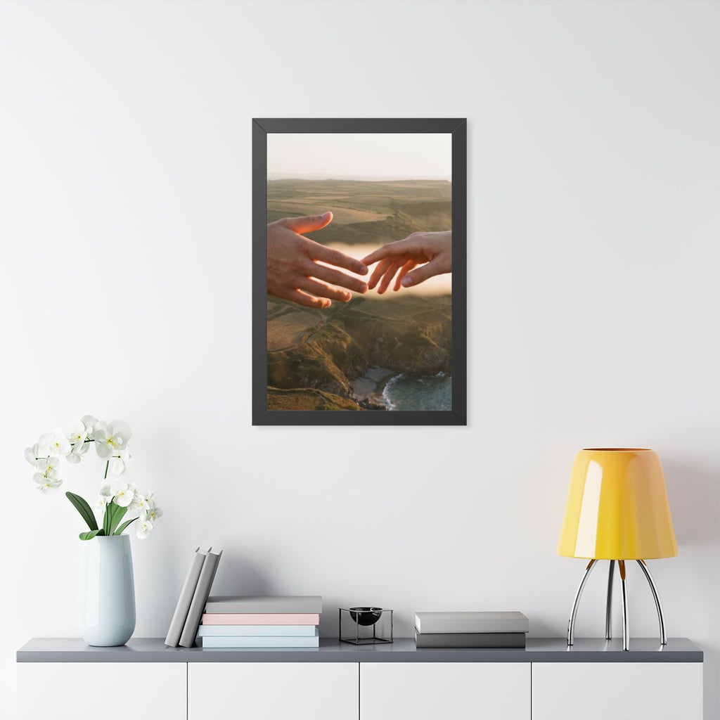 Framed Vertical Poster - The Infinite Touch | Ethereal... |...