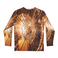 Men's Long Sleeve Shirt - Golden Fractures Shattered Glass...