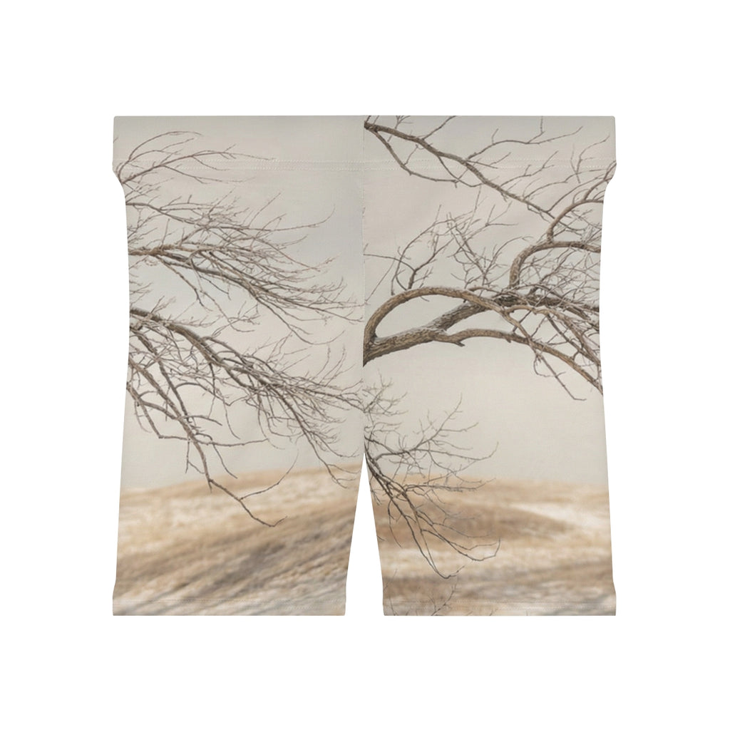 Women's Biker Shorts - Winter Branch Solitude Landscape |...