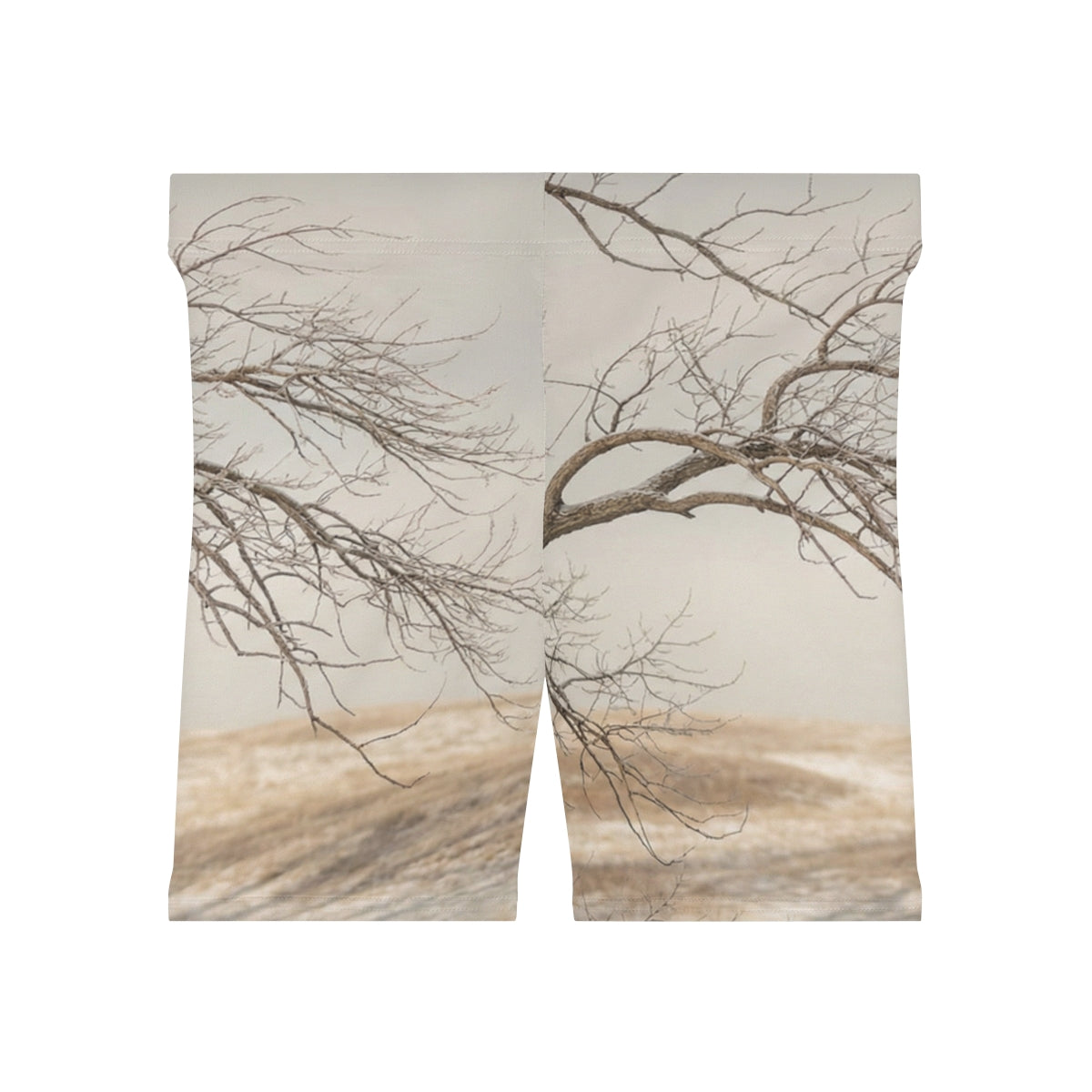Women's Biker Shorts - Winter Branch Solitude Landscape |...