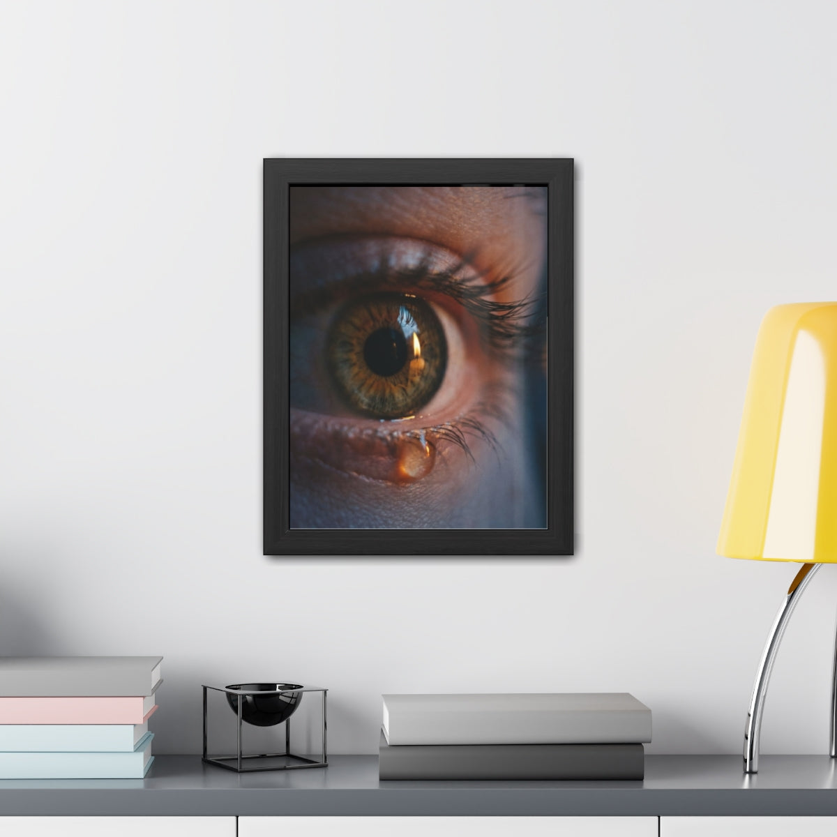 Framed Posters - Amber Iris Reflection Fine Art Print —... |...