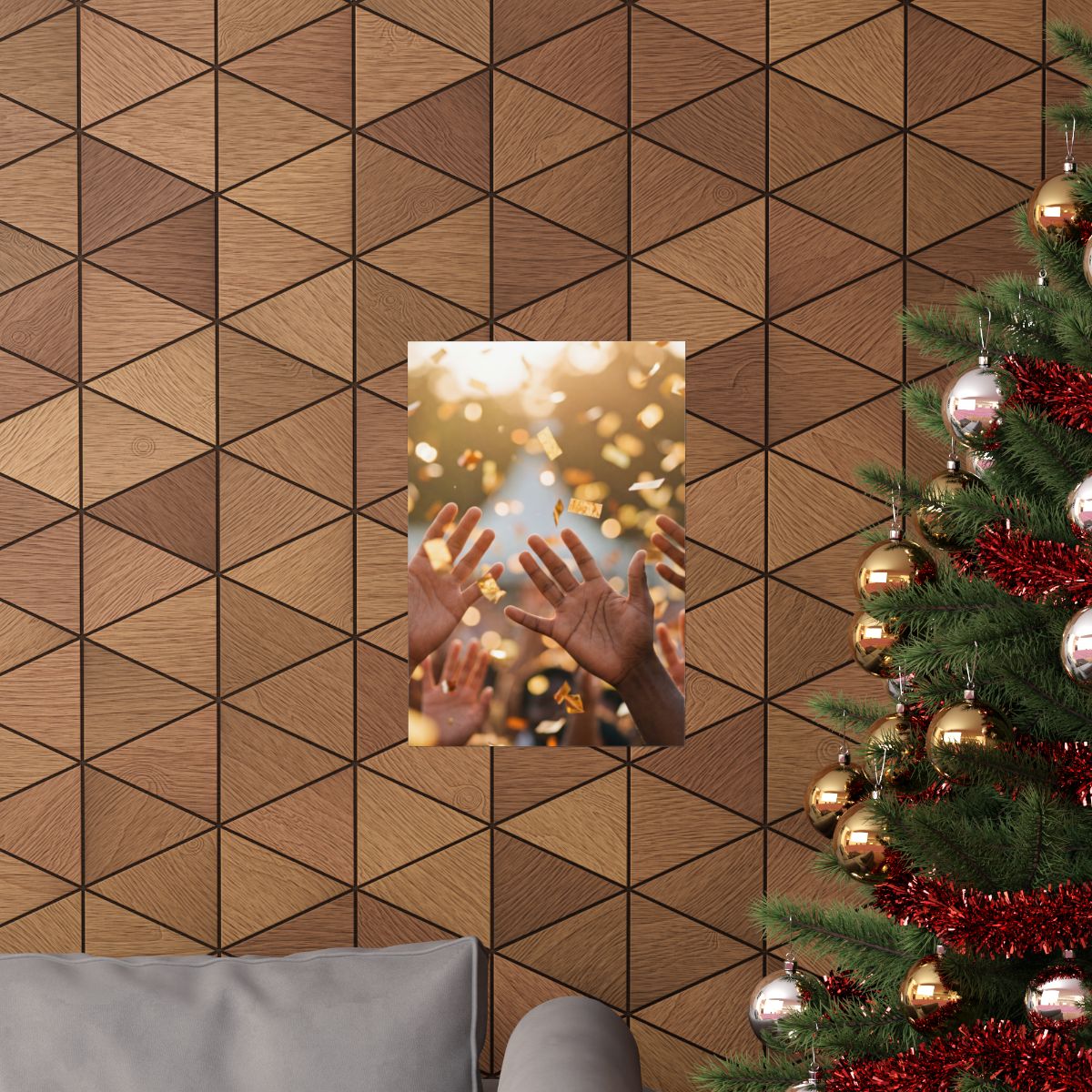 Matte Vertical Posters - Golden Festival Celebration Art......