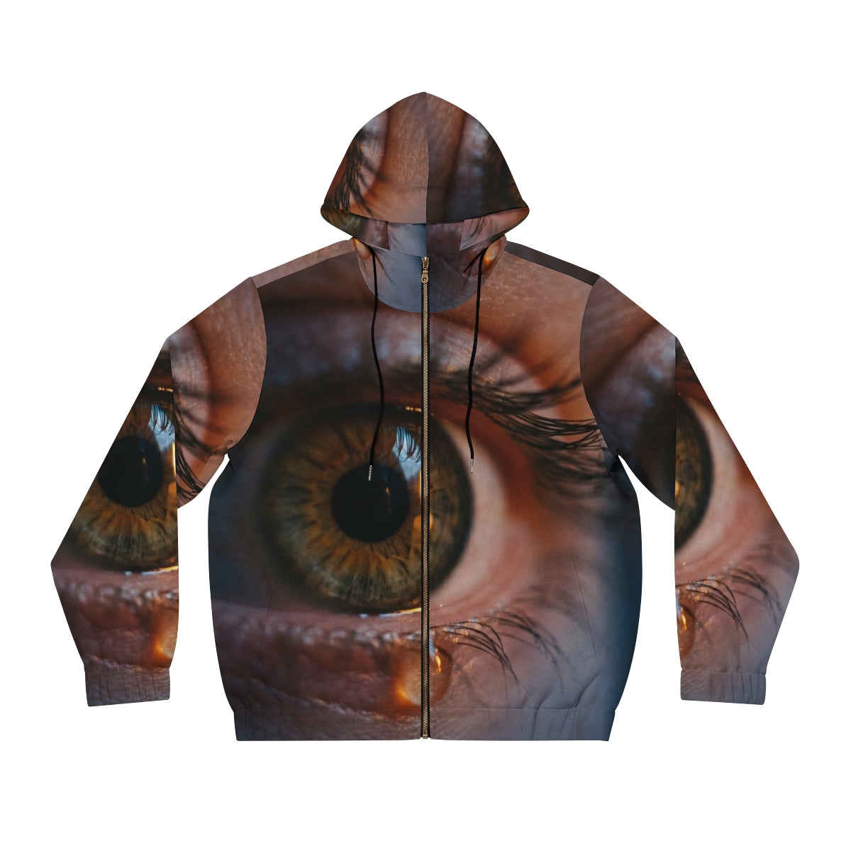 Men's Full-Zip Hoodie - Amber Iris Reflection Fine Art Print...
