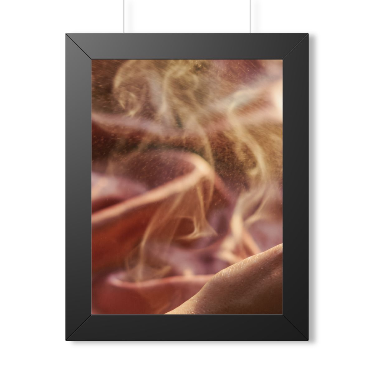 Framed Vertical Poster - Golden Mist Perfume Ritual Art —......
