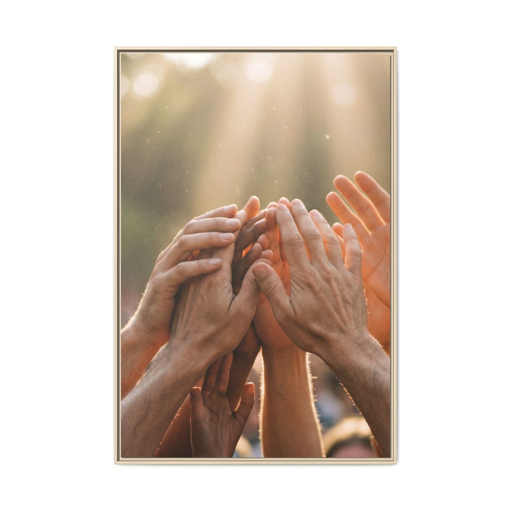 Matte Canvas, Framed - Golden Rays of Unity Wall Art (8×10...