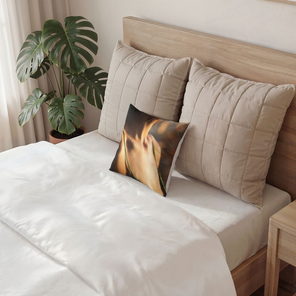 Poly Velvet Pillow - Emerald Sunset Touch