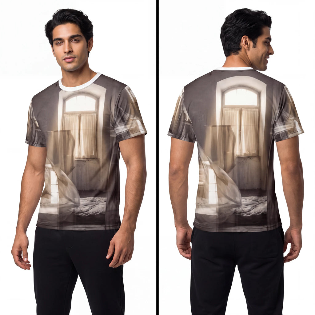 Men's Unisex Cut & Sew Tee Sunlit Room Art