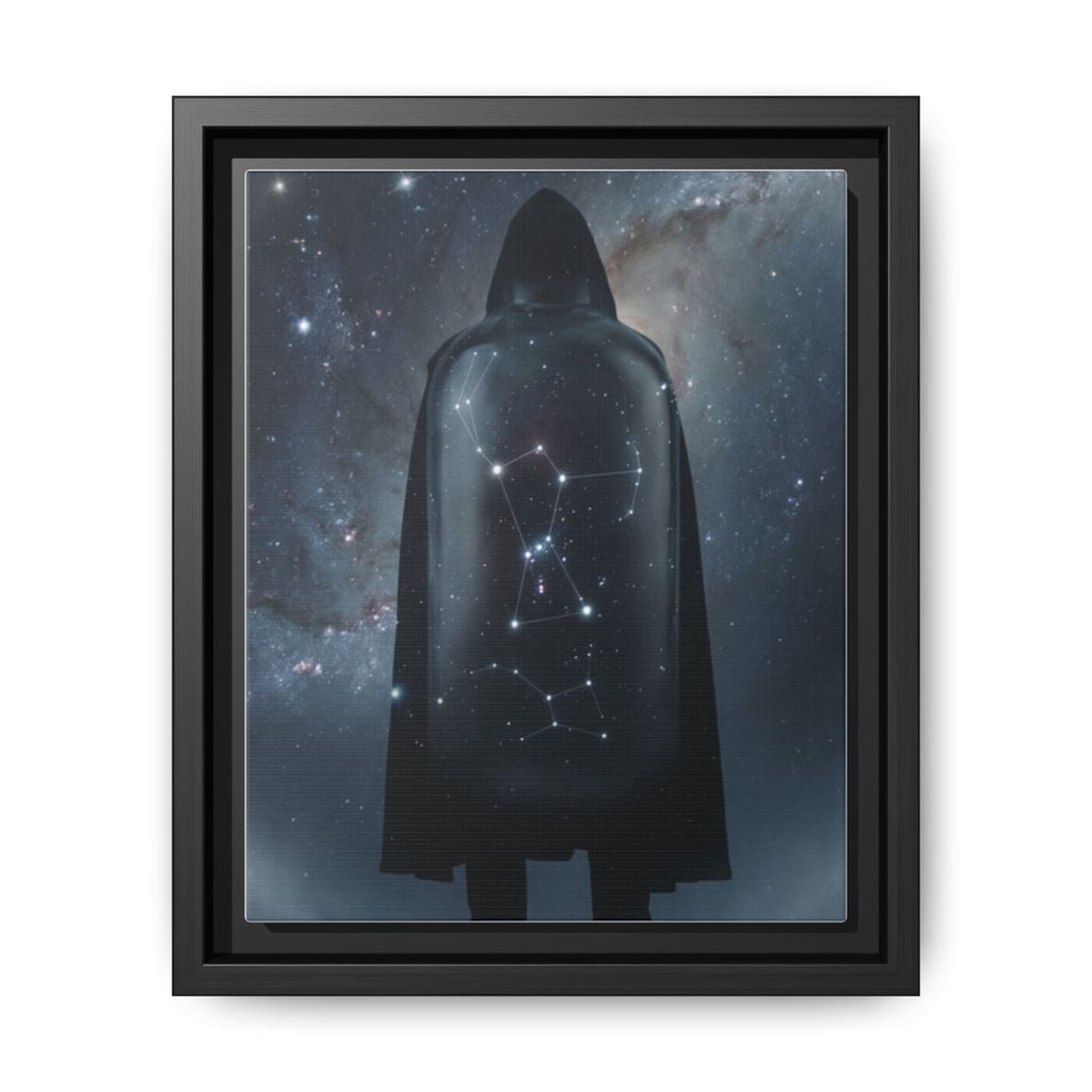 Framed Matte Canvas - Cosmic Sentinel — Black / 1.25" (8×10, 9×12, 11×14, 12×16, 10×20, 12×18, 16×20, 16×24, 18×24, 12×36, 20×24, 16×32, 20×30, 24×30, 24×32, 16×48, 24×36, 24×48, 30×40, 20×60, 32×48, 30×60 & 40×60)