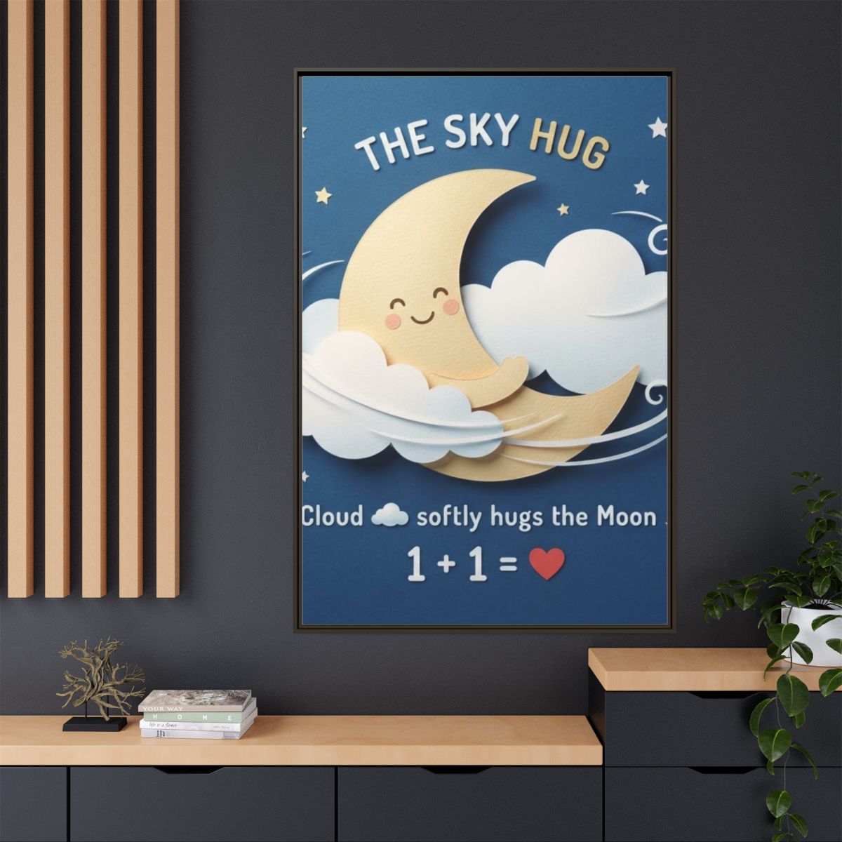 Matte Canvas Framed - The Sky Hug — Espresso / 1.25" (8×10...