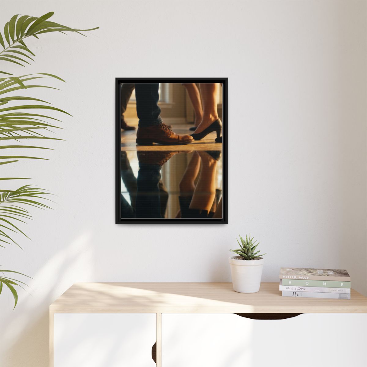 Matte Canvas, Framed - Golden Hour Reflections Cinematic Art...