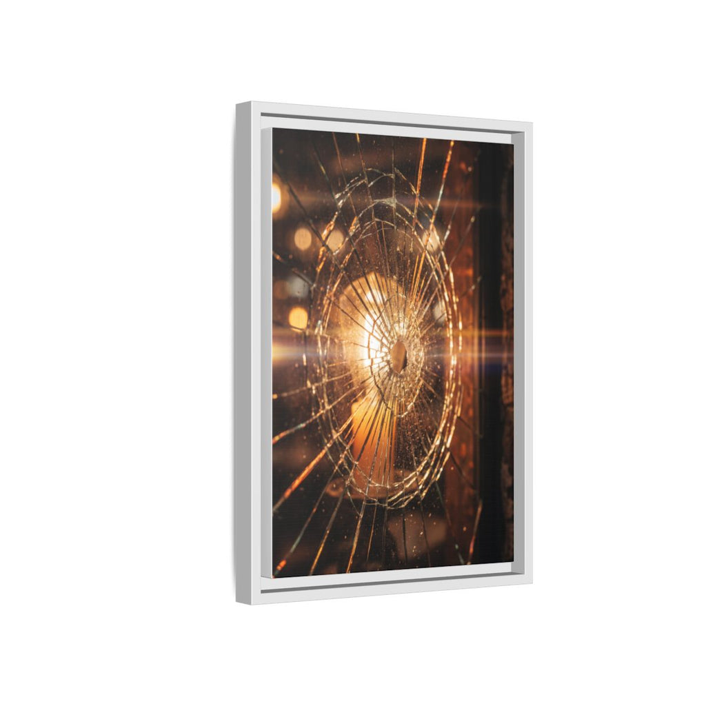 Framed Matte Canvas - Shattered Glass — White / 1.25"