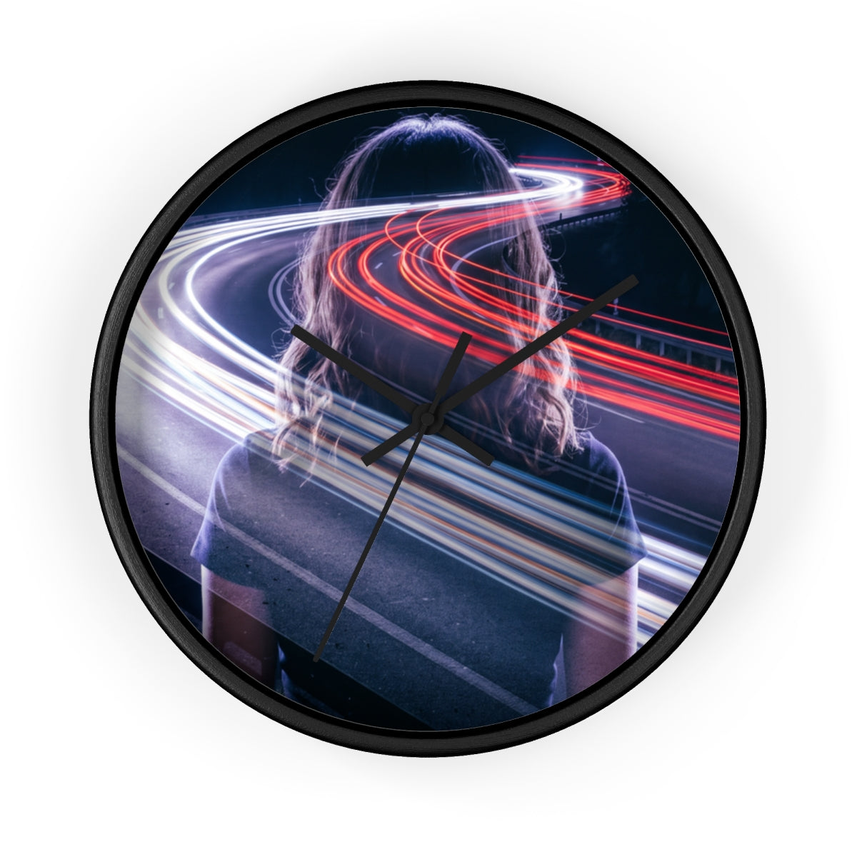 Wall Clock - Midnight Velocity Timepiece | Echovira Gallery