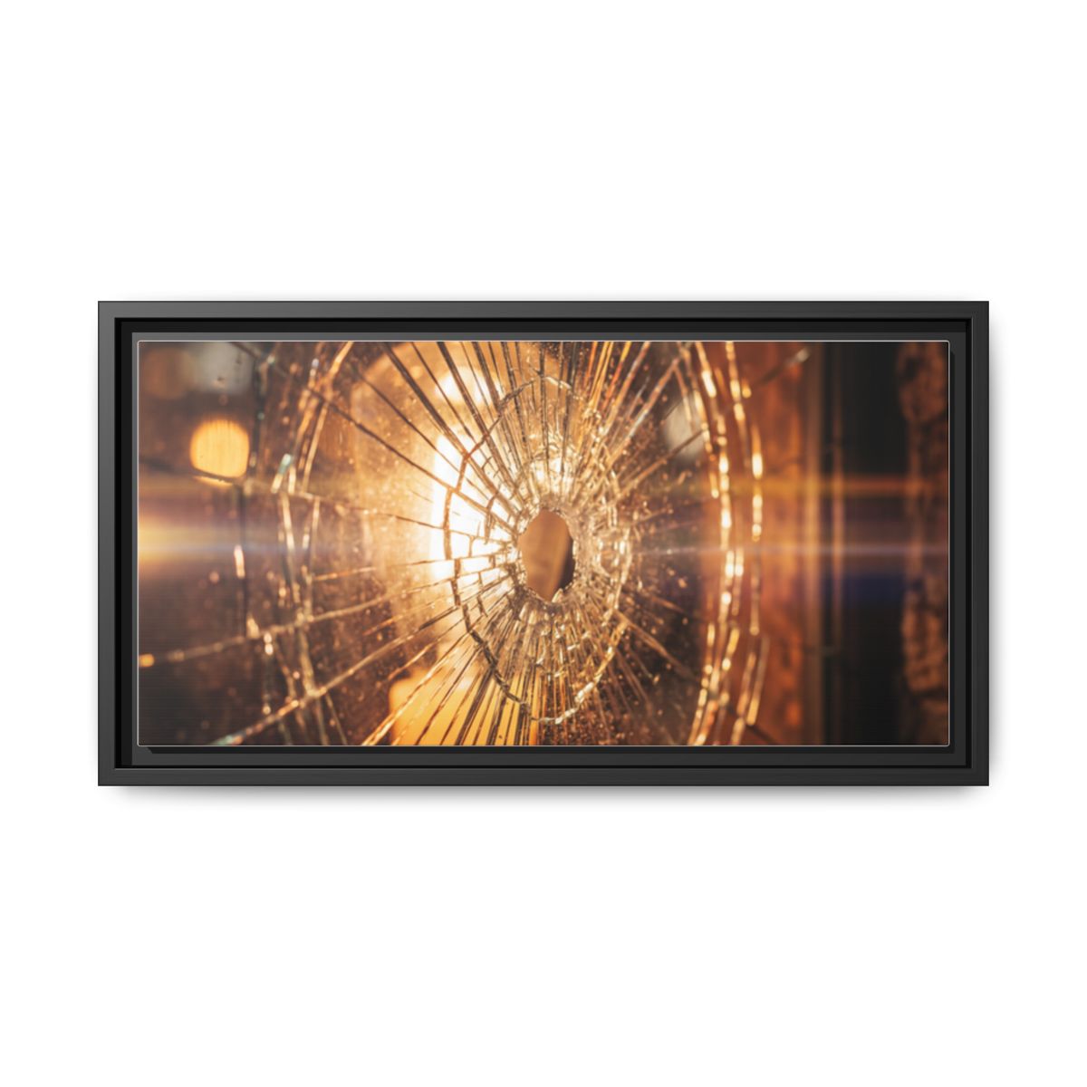 Framed Matte Canvas - Amber Glow — Black / 1.25"