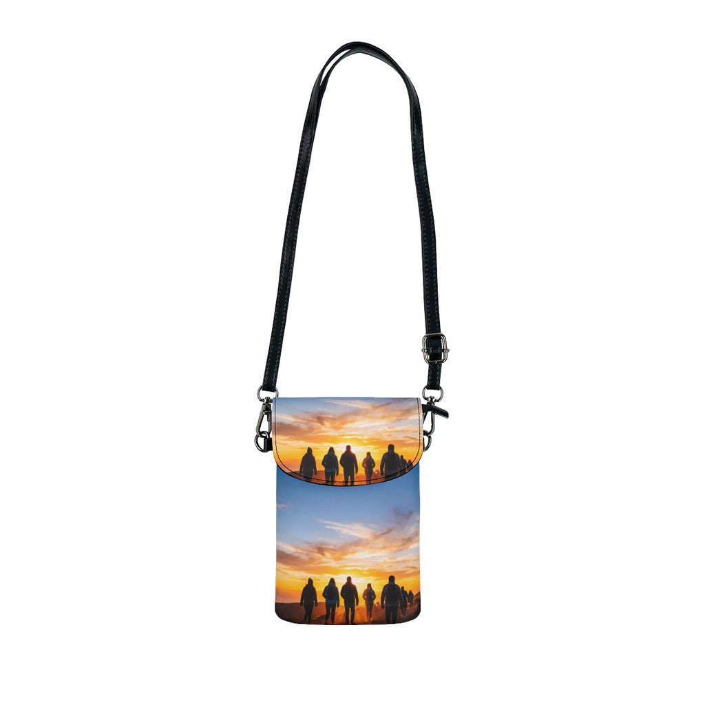 Small Cell Phone Wallet - Sunset Hiker