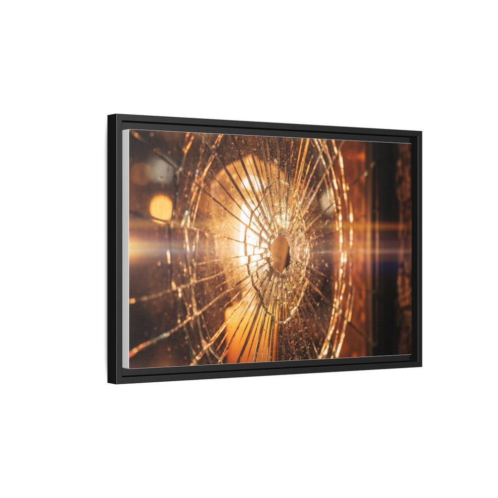 Framed Matte Canvas - Amber Glow — Black / 1.25"