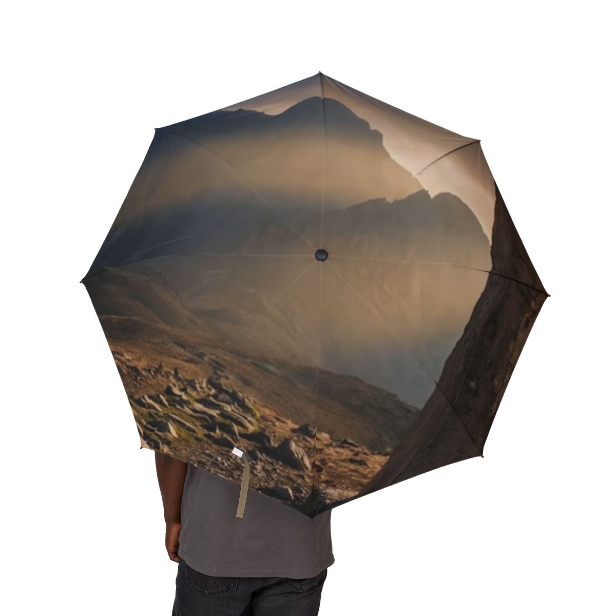 Semi-Automatic Foldable Umbrella - Mystic Monolith Ancient...