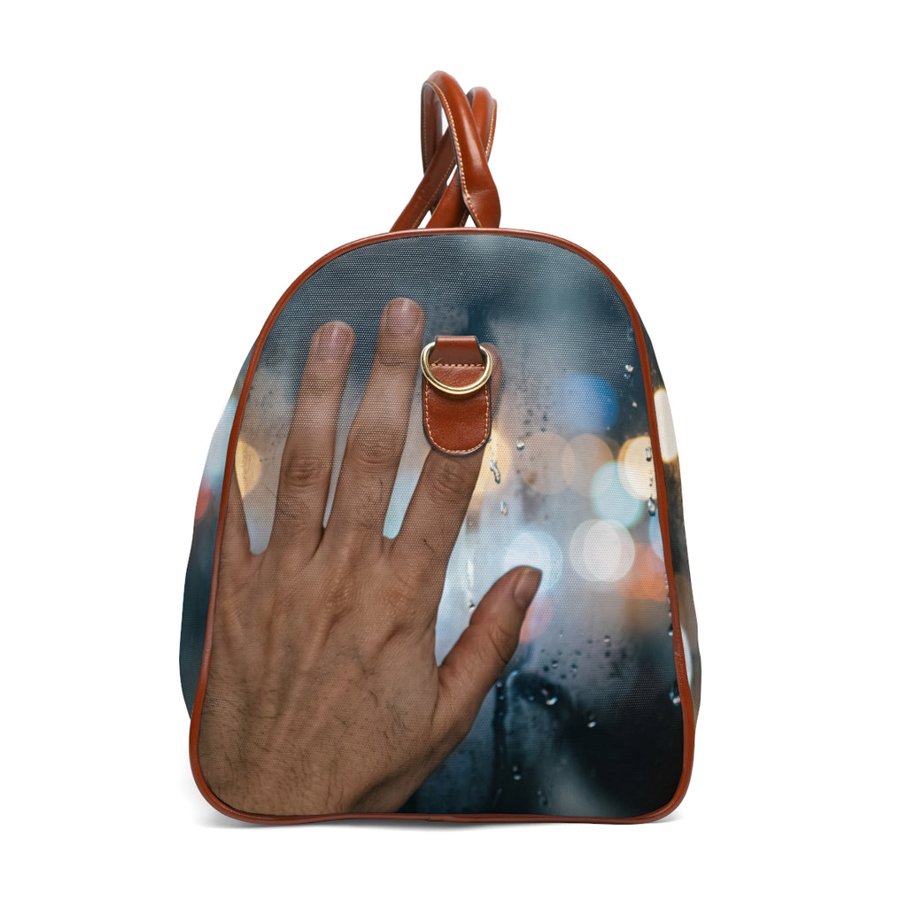 Waterproof Travel Bag with Rainy City Window Art
