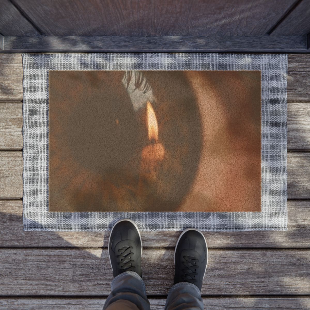 Doormat - Amber Iris Reflection Fine Art Print | Echovira...