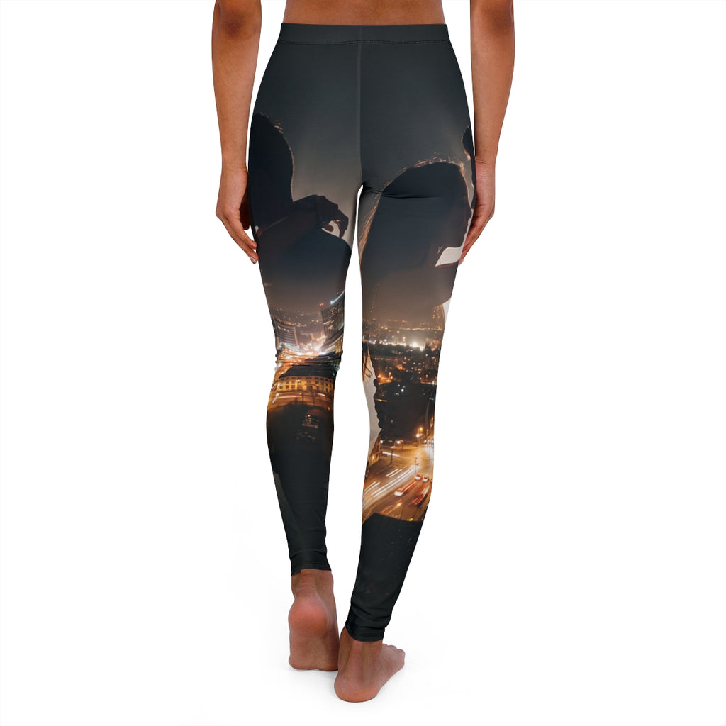 Women's Casual Spandex Leggings - City lights | Echovira...