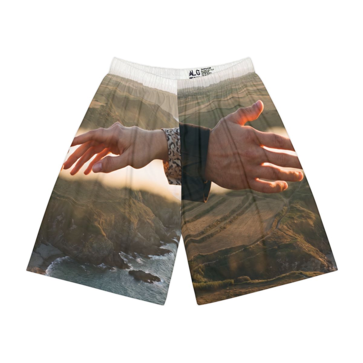 Men's Sports Shorts - The Infinite Touch | Ethereal Coastal...