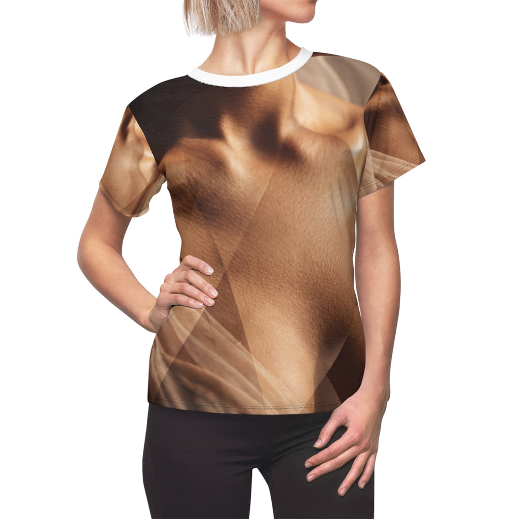 Women's Cut & Sew Tee with Veiled Form Art