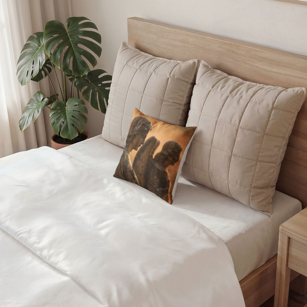 Poly Velvet Pillow - Twilight Angels | Echovira Gallery