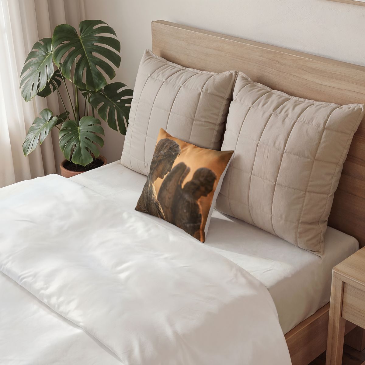 Poly Velvet Pillow - Twilight Angels | Echovira Gallery