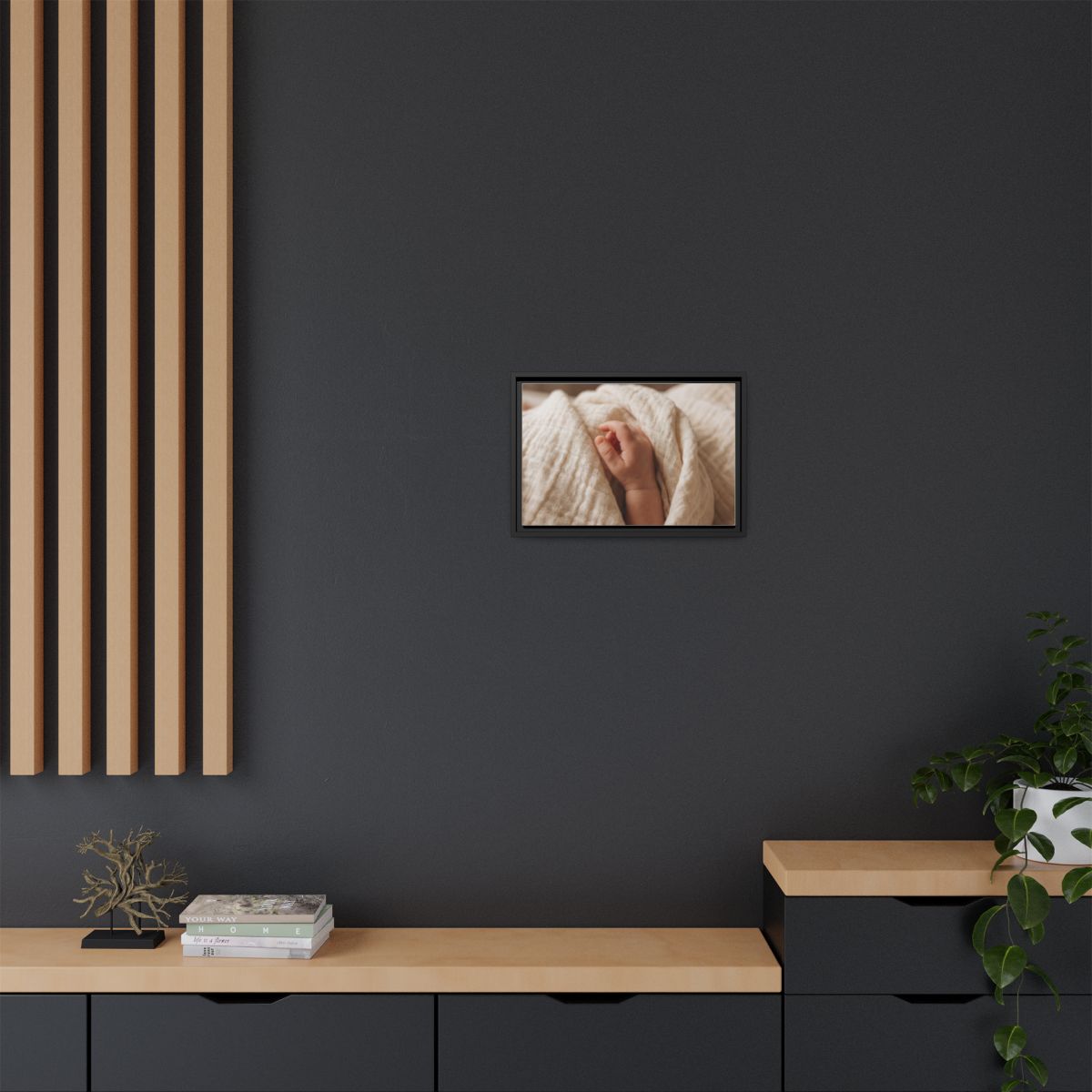 Framed Canvas - Minimalist Decor — Black / 1.25"