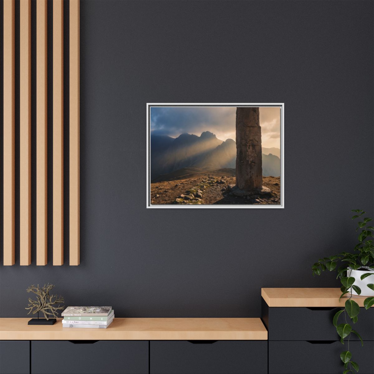 Framed Matte Canvas - Sun Peak