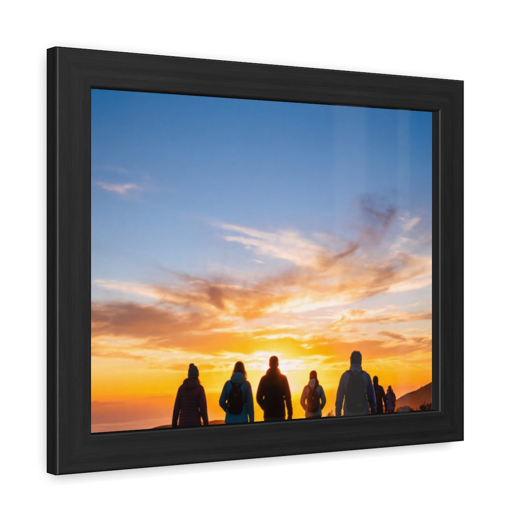 Framed Poster - Sunset Silhouette — Landscape