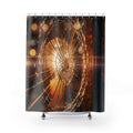 Shower Curtains - Shattered Light Wall Art - Amber Noir... |...
