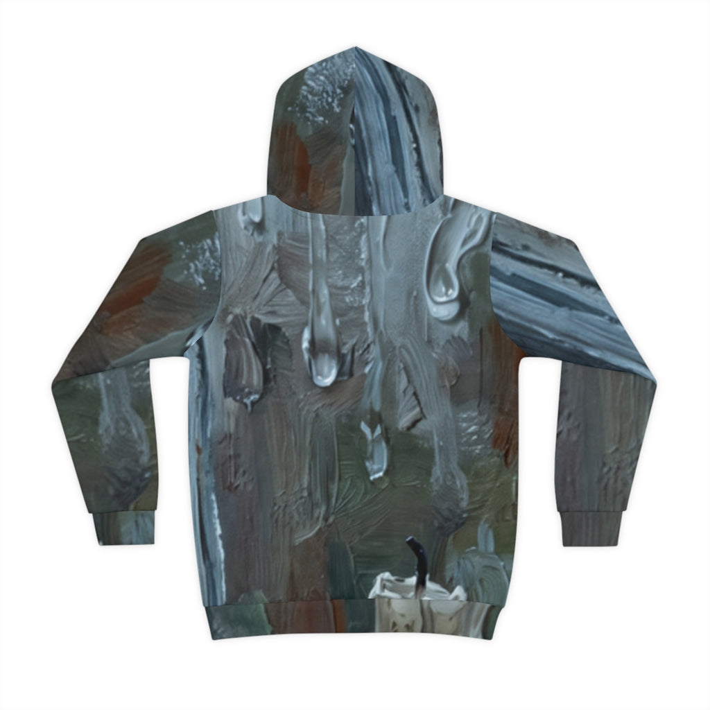 Kids Hoodie Melting Candle Rainy Window Art